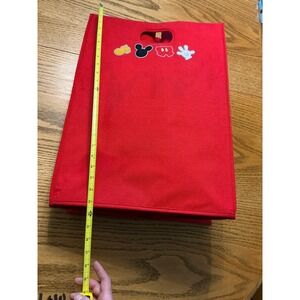 Disney Mickey Mouse Red Canvas Laundry Hamper Collapsible Storage Bin Toy Box